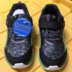 Size 2M - Stride Rite - Lighted Swirl - black & lime - NWT